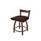 Holland Bar Stool Co 18" Low Back Swivel Vanity Stool, Bronze Finish, Dark Cherry Maple Seat 82118BZDCMpl - alternate 1